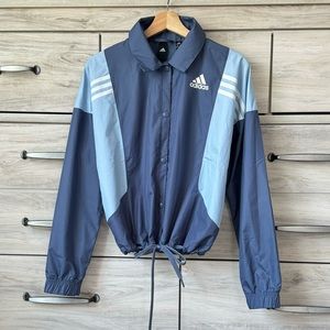 Adidas athletic windbreaker jacket size S